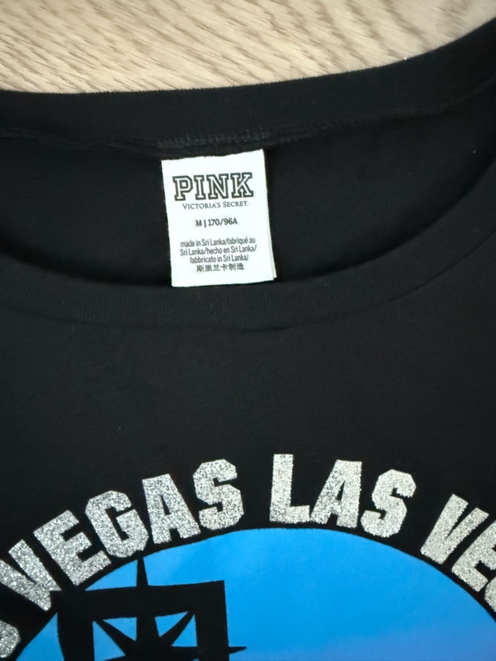 PINK Victoria's Secret Las Vegas Sequin Graphic Tee - Picture 2 of 4